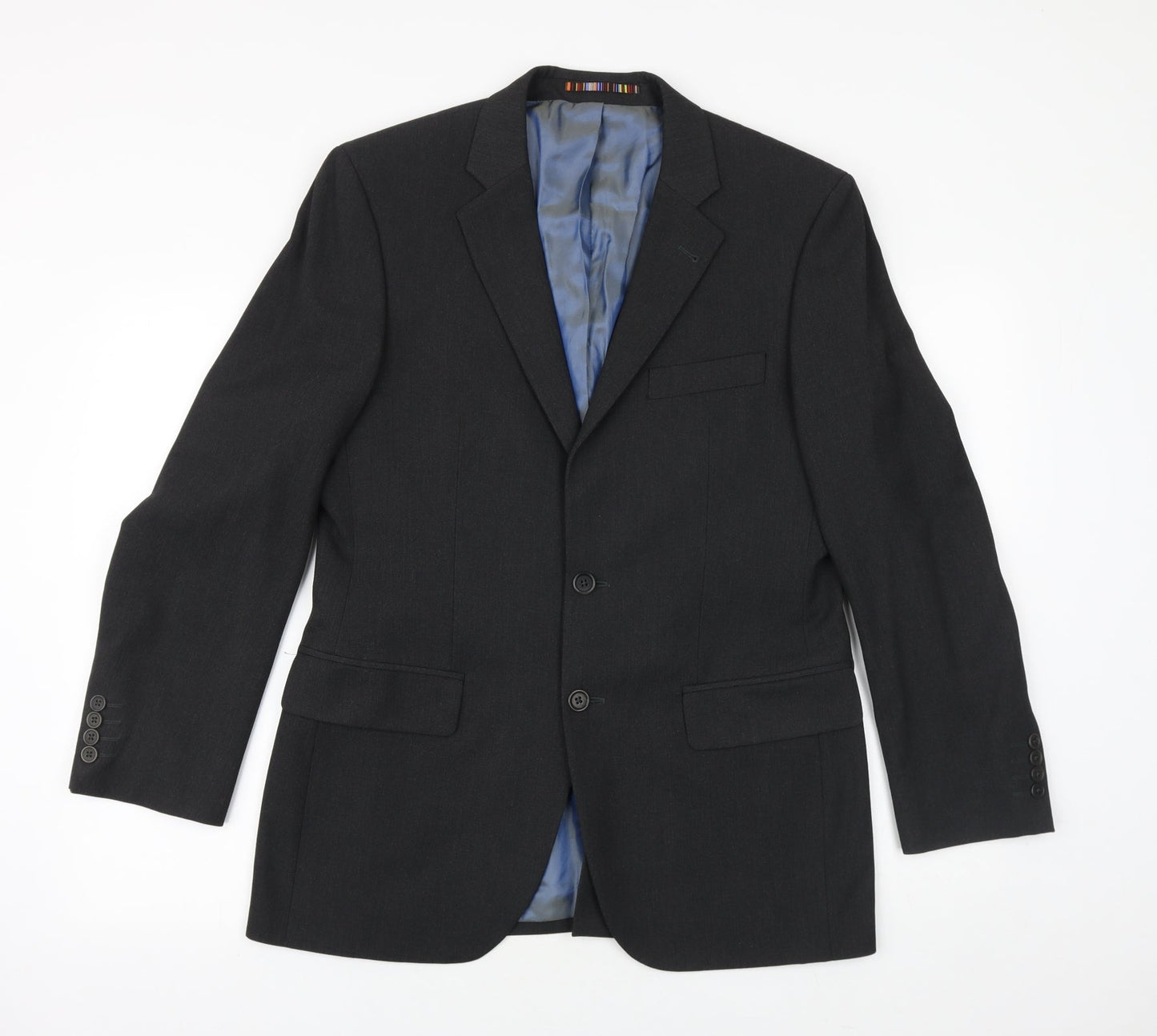 Mens UK Size 38 River Island Regular Grey Suit Jacket