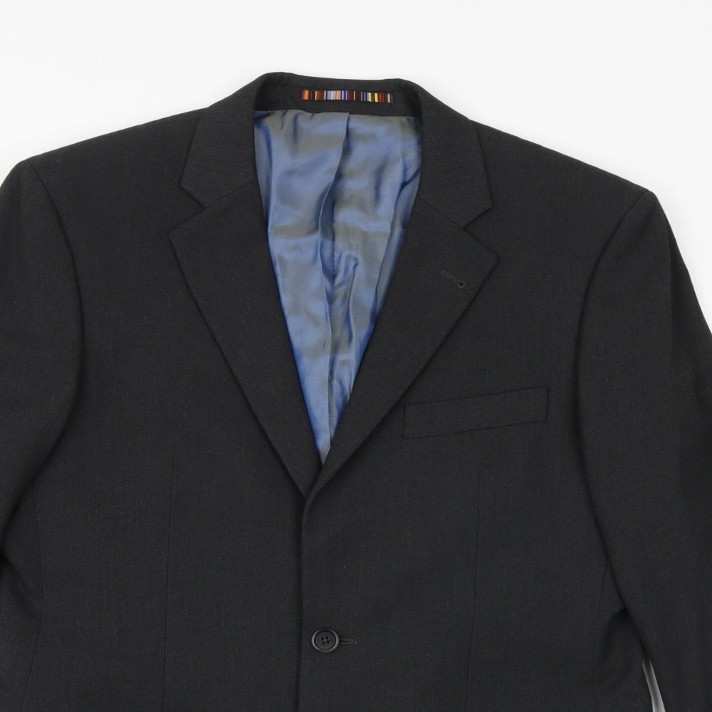 Mens UK Size 38 River Island Regular Grey Suit Jacket