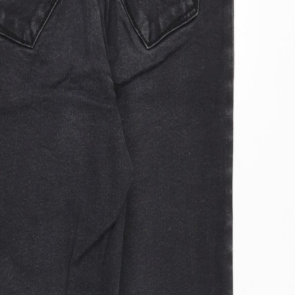 Denim & Co. Womens Black Cotton Jegging Jeans Size 10 Slim Zip