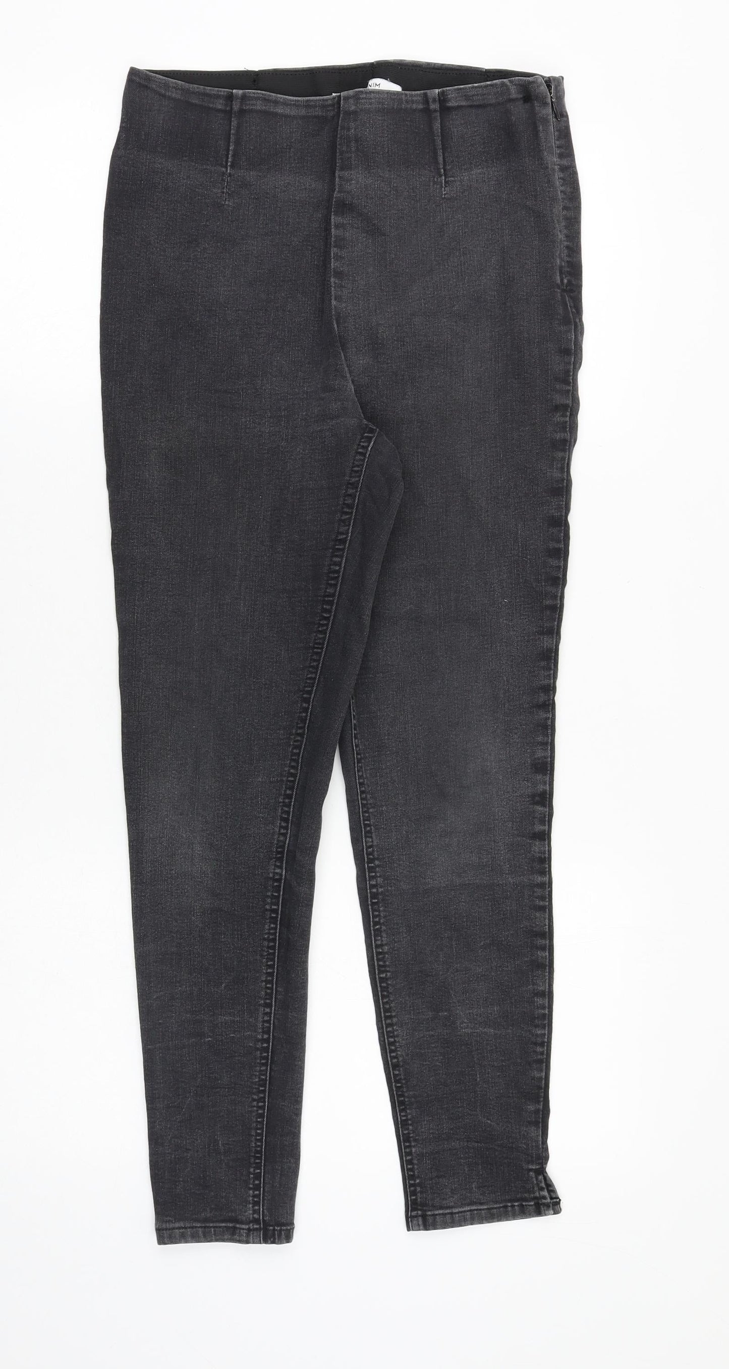 NEXT Womens Grey Cotton Jegging Jeans Size 8 Slim Zip