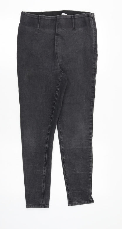 NEXT Womens Grey Cotton Jegging Jeans Size 8 Slim Zip