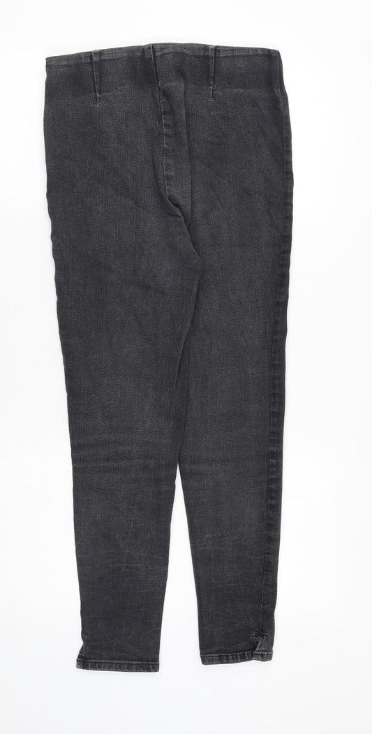 NEXT Womens Grey Cotton Jegging Jeans Size 8 Slim Zip