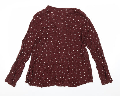 Womens UK Size M Pull&Bear Red Basic Blouse