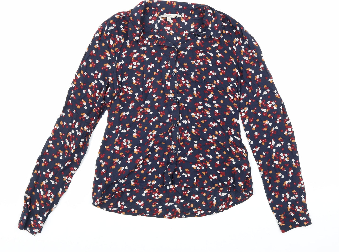 Womens UK Size 8 Clockhouse Blue Basic Button-Up