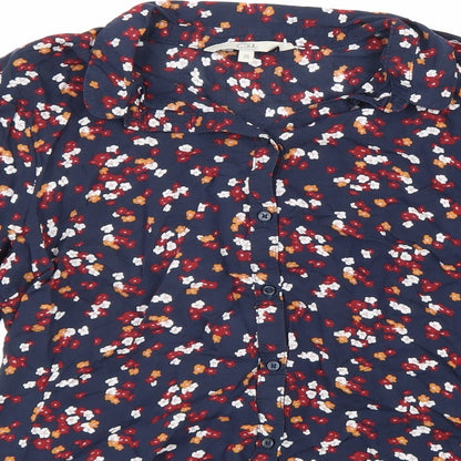 Womens UK Size 8 Clockhouse Blue Basic Button-Up