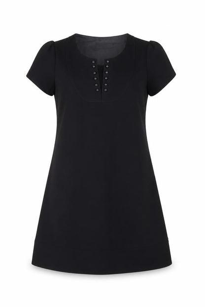 Miss Selfridge Womens Black Polyester A-Line Size 12 Round Neck Hook & Eye