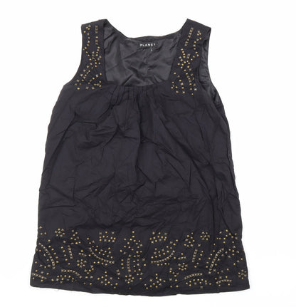 Womens UK Size 10 PLANET Black Basic Tank
