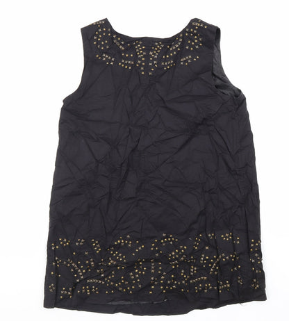Womens UK Size 10 PLANET Black Basic Tank
