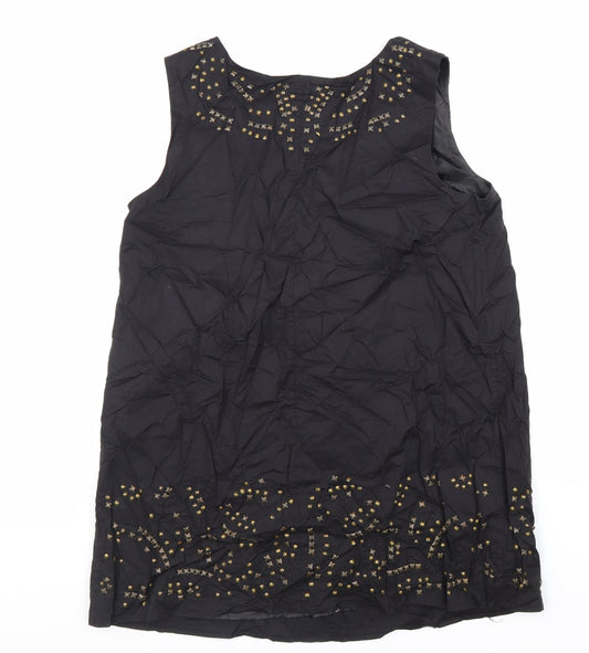 Womens UK Size 10 PLANET Black Basic Tank