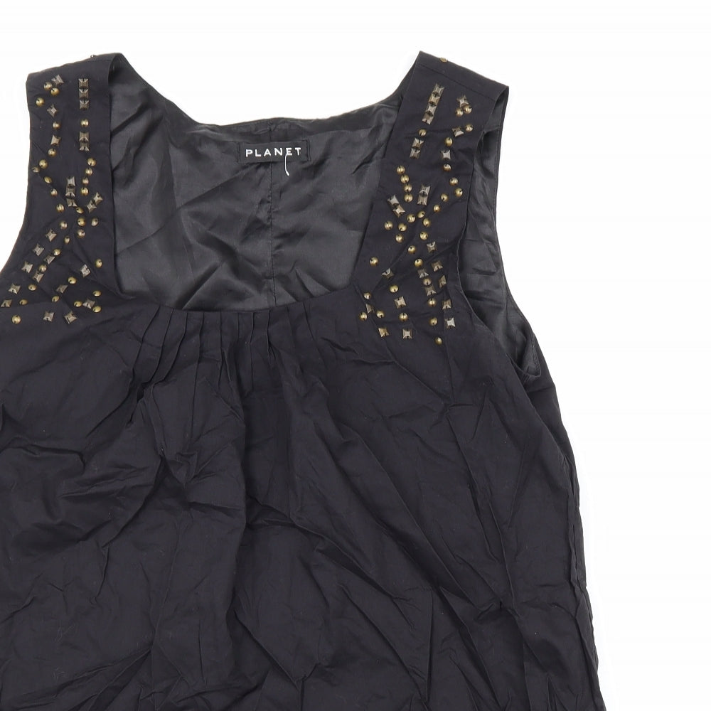 Womens UK Size 10 PLANET Black Basic Tank