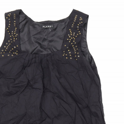 Womens UK Size 10 PLANET Black Basic Tank