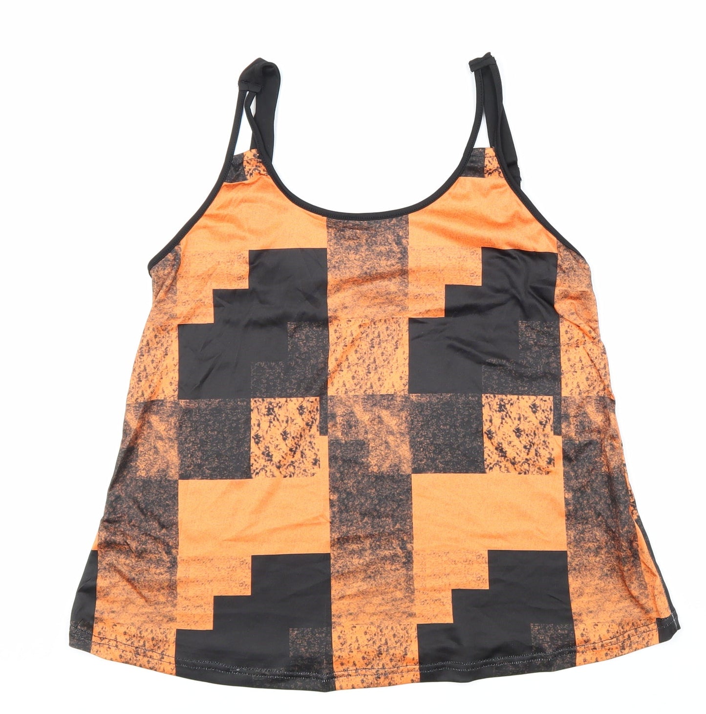 Womens UK Size M Preworn Orange Basic Tank