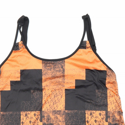 Womens UK Size M Preworn Orange Basic Tank