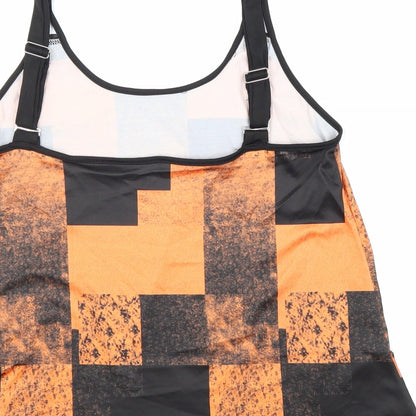 Womens UK Size M Preworn Orange Basic Tank
