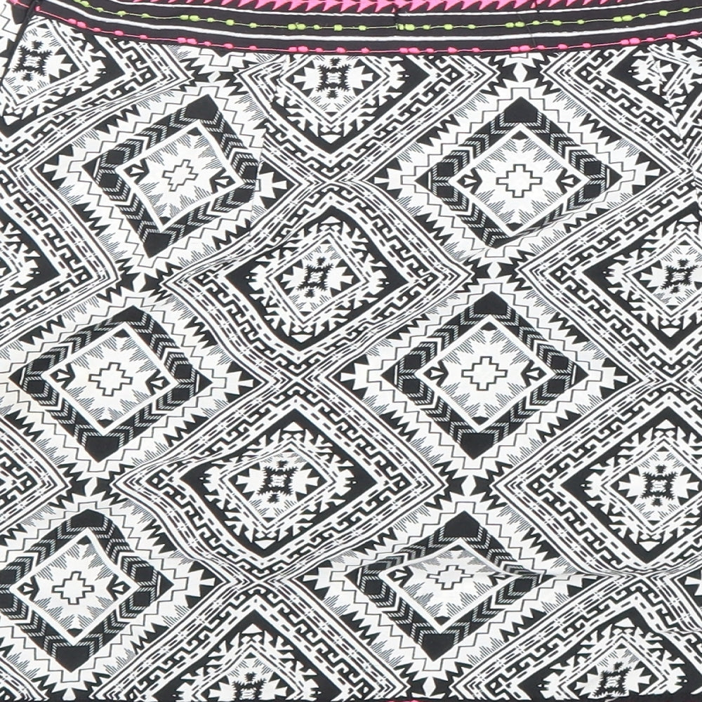 Atmosphere Womens Black Geometric Polyester Straight & Pencil Skirt Size 6 Zip