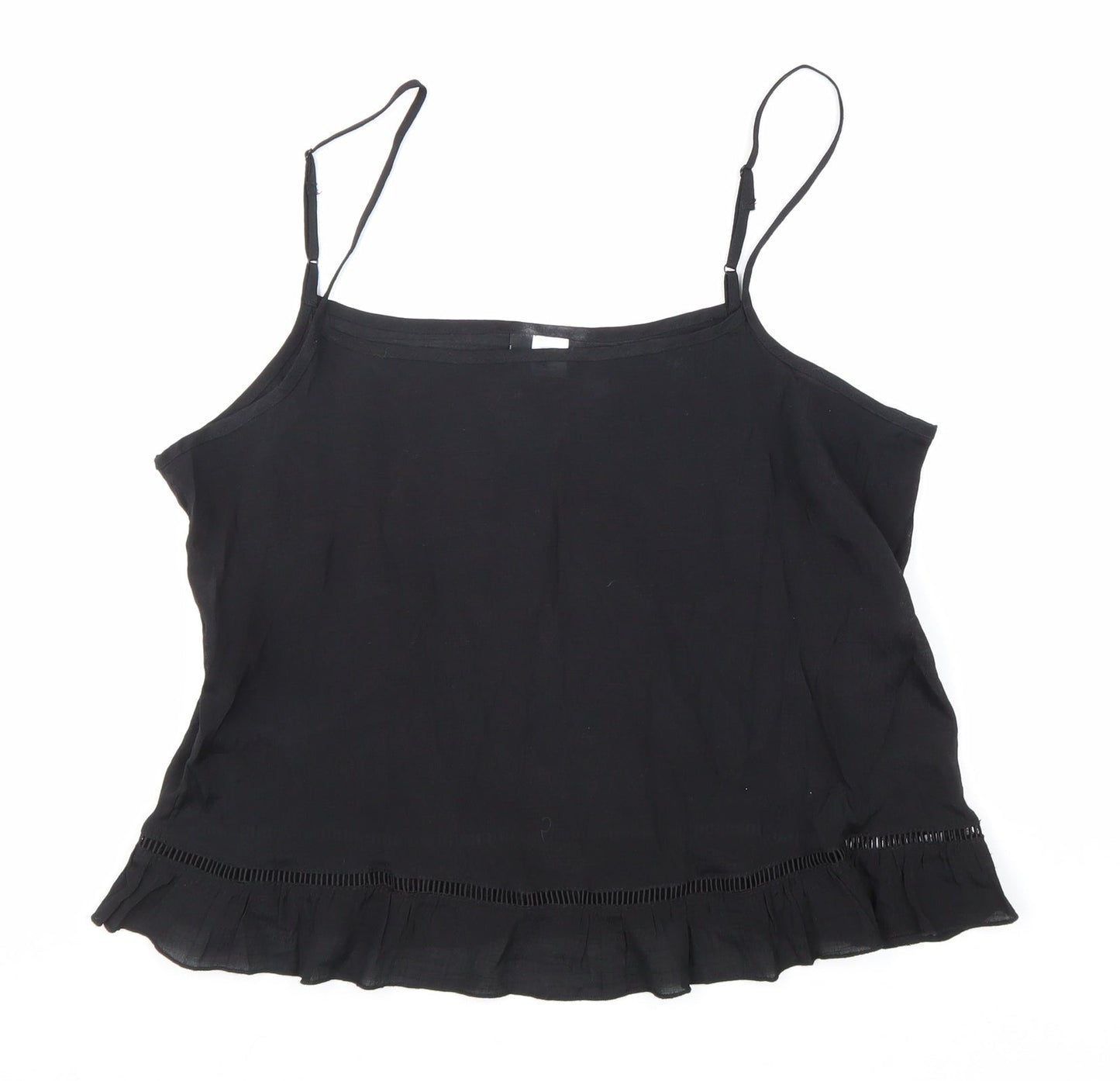 Womens UK Size 14 Divided Black Camisole Tank