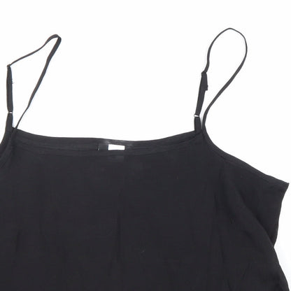 Womens UK Size 14 Divided Black Camisole Tank