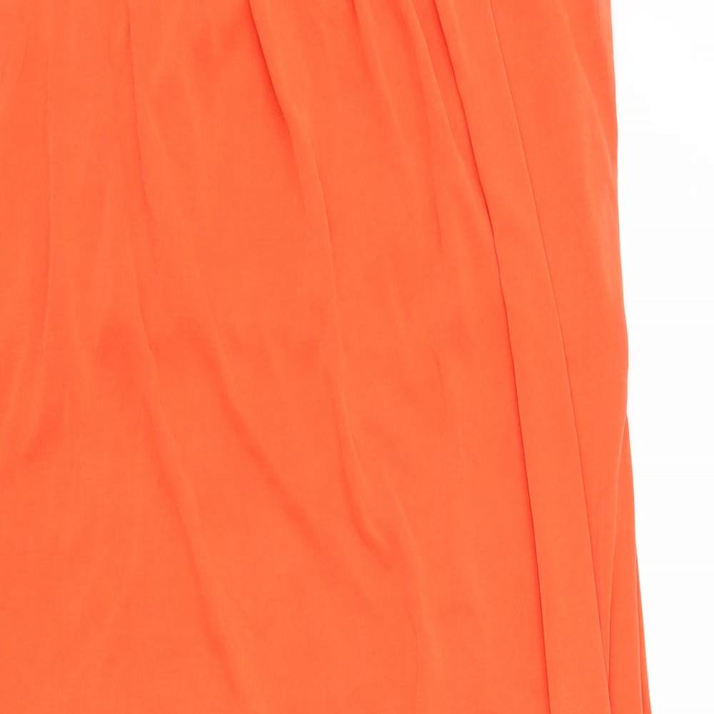 Primark Womens Orange Viscose Tank Dress Size 10 Round Neck Pullover