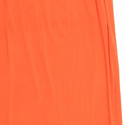 Primark Womens Orange Viscose Tank Dress Size 10 Round Neck Pullover
