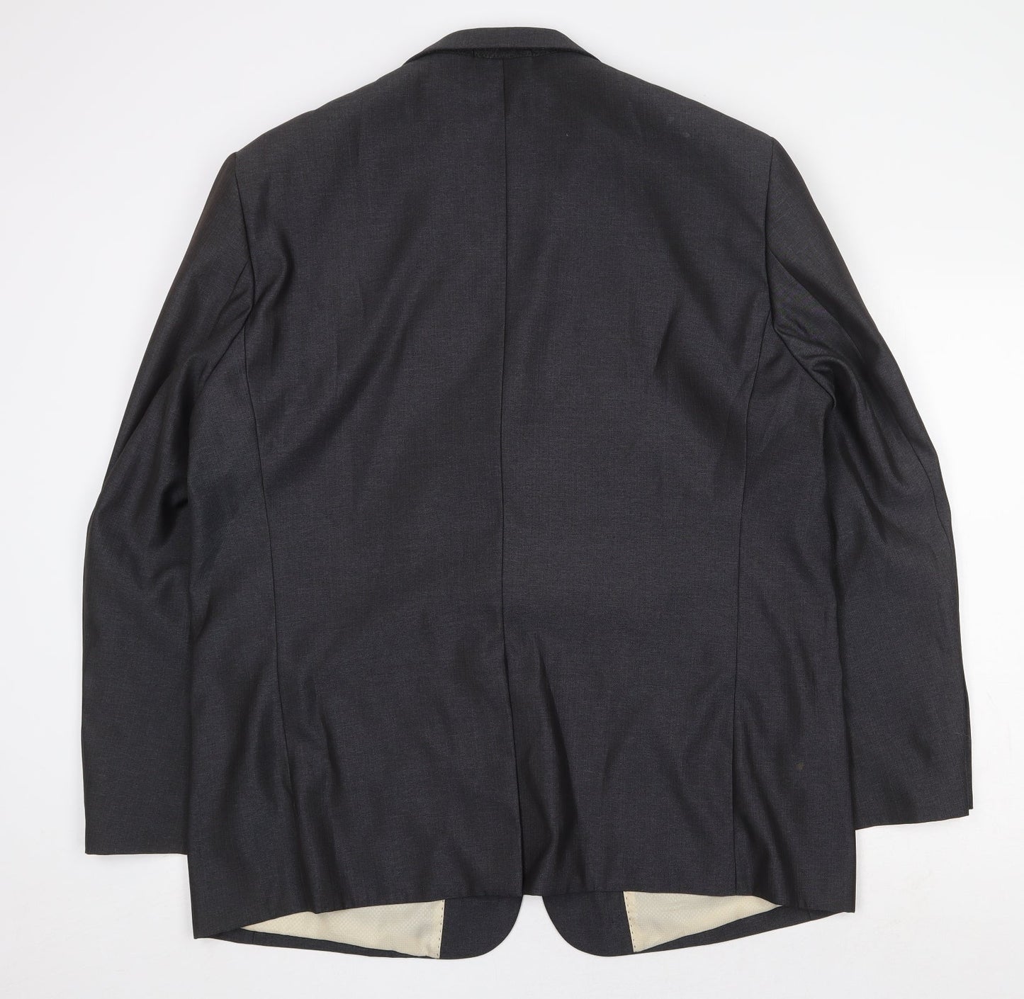 Vouet Mens Grey Polyester Jacket Suit Jacket Size 48 Regular