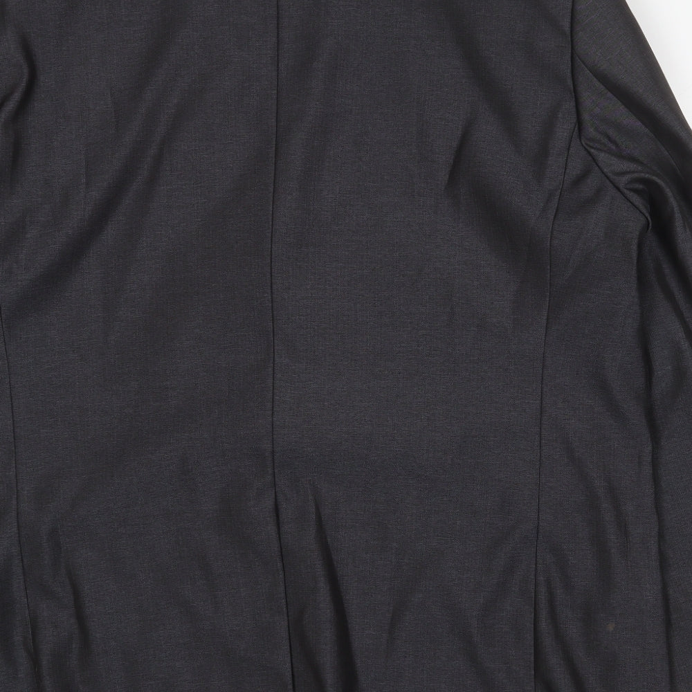 Vouet Mens Grey Polyester Jacket Suit Jacket Size 48 Regular