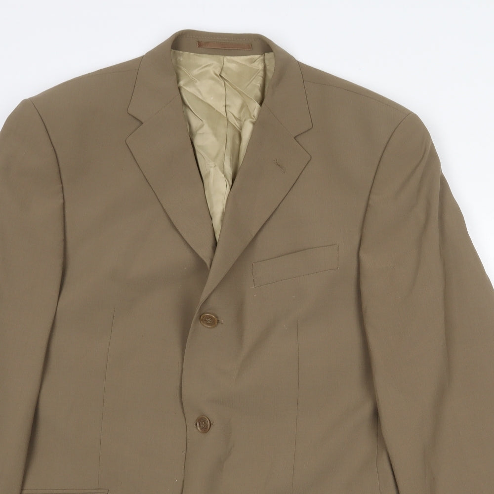 Mens UK Size 42 Milan Regular Beige Suit Jacket