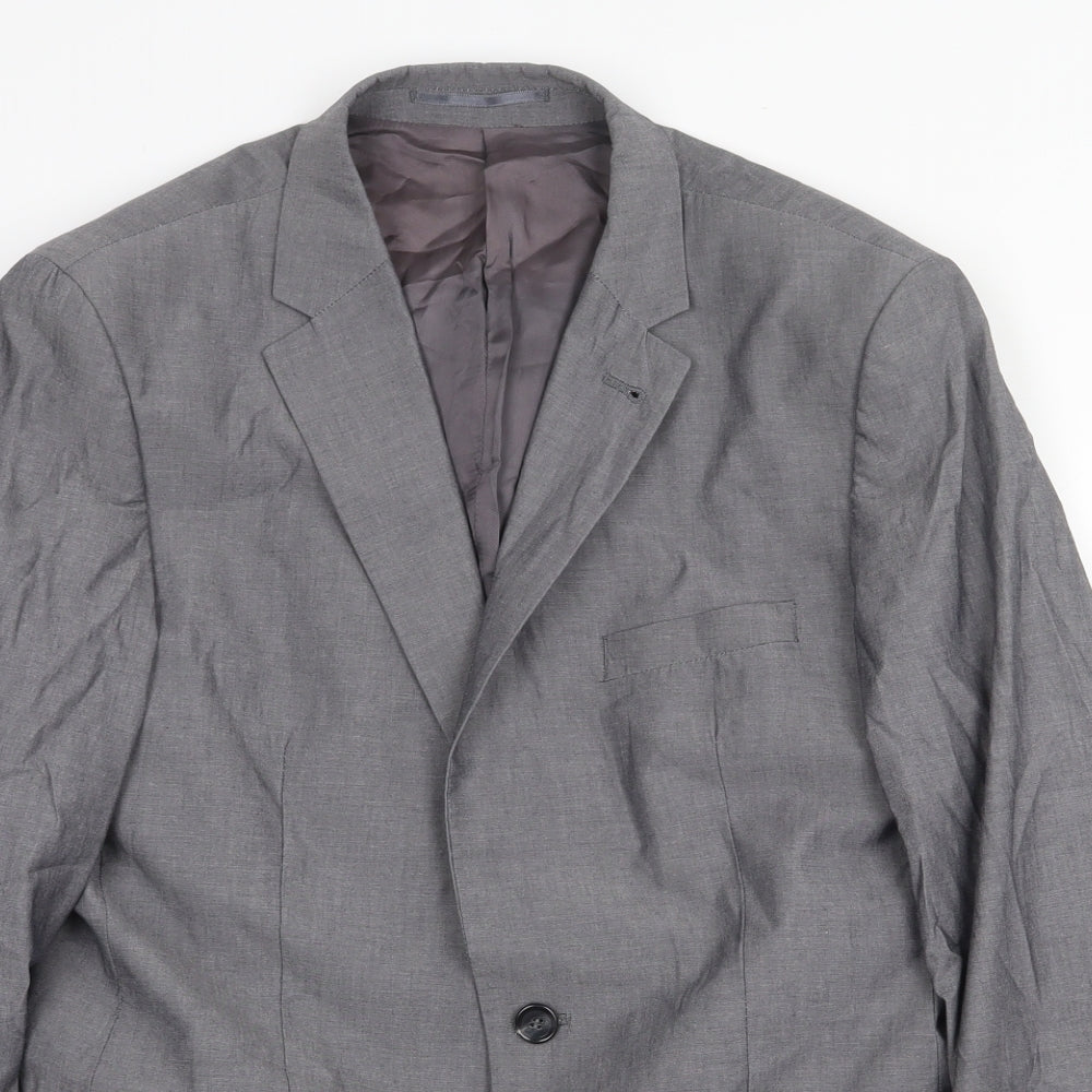 Mens UK Size 38 H&M Regular Grey Suit Jacket