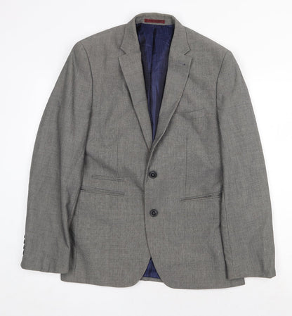 Mens UK Size 38 Burton Regular Grey Suit Jacket