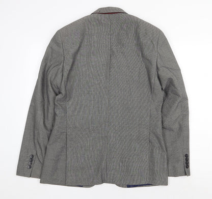 Mens UK Size 38 Burton Regular Grey Suit Jacket