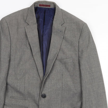 Mens UK Size 38 Burton Regular Grey Suit Jacket