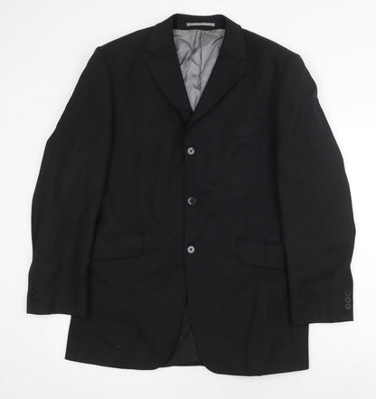 Mens UK Size 40 Karl Jackson Regular Black Suit Jacket