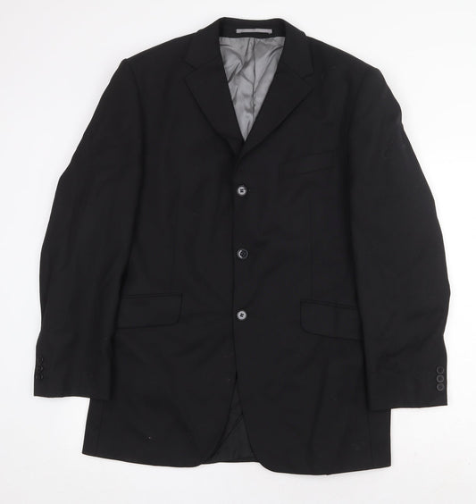 Mens UK Size 40 Karl Jackson Regular Black Suit Jacket