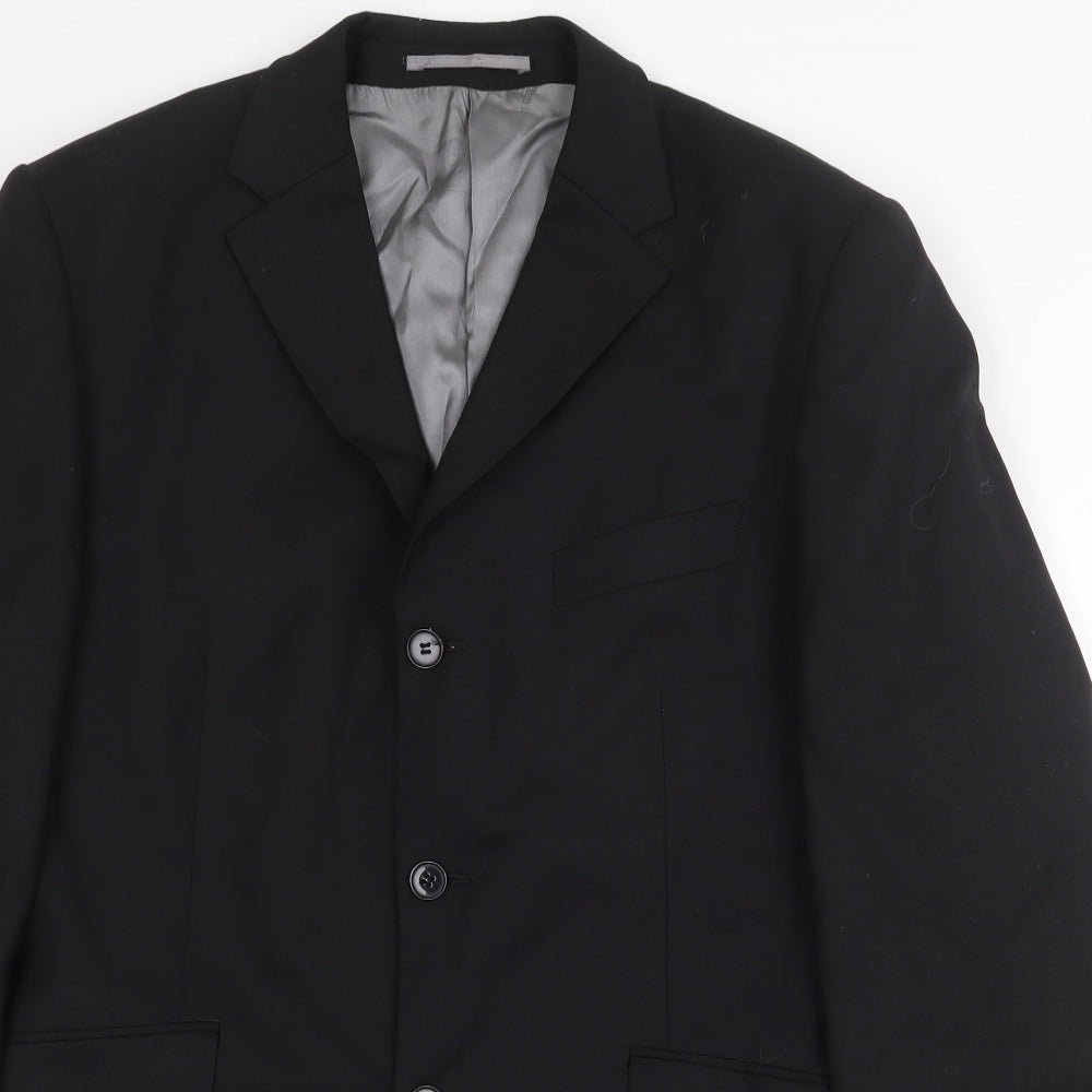 Mens UK Size 40 Karl Jackson Regular Black Suit Jacket