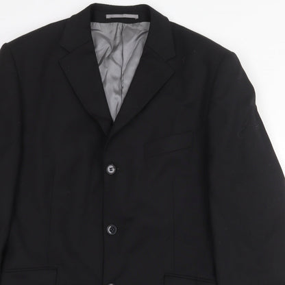 Mens UK Size 40 Karl Jackson Regular Black Suit Jacket