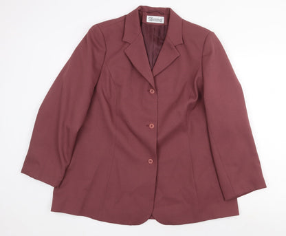 Slimma Womens Red Jacket Size 20 Button