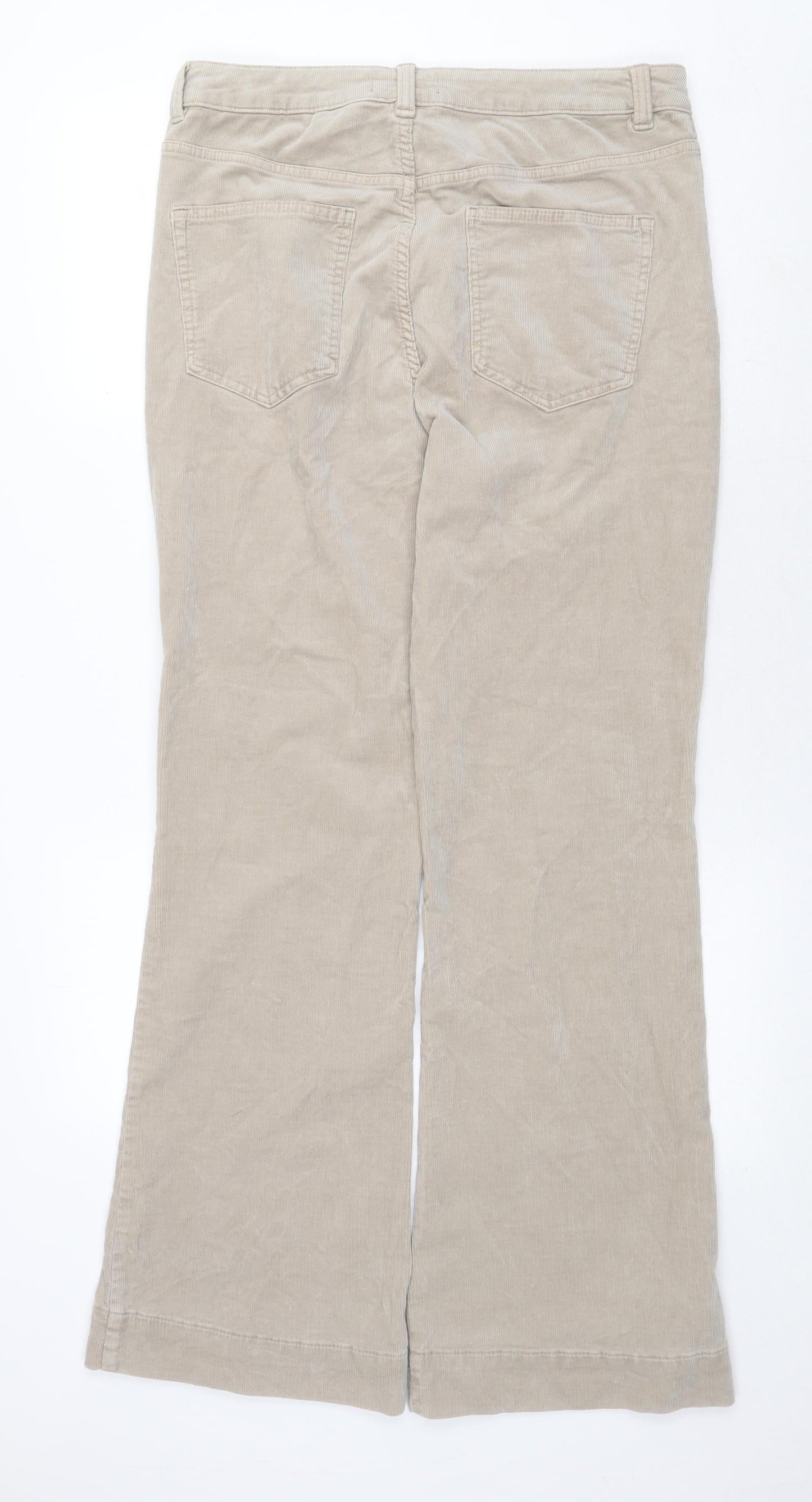 Womens UK Size 14 Marks and Spencer Regular Fit  Beige Trousers