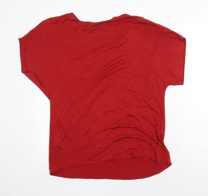 Womens UK Size 10 Marks and Spencer Red Basic Blouse