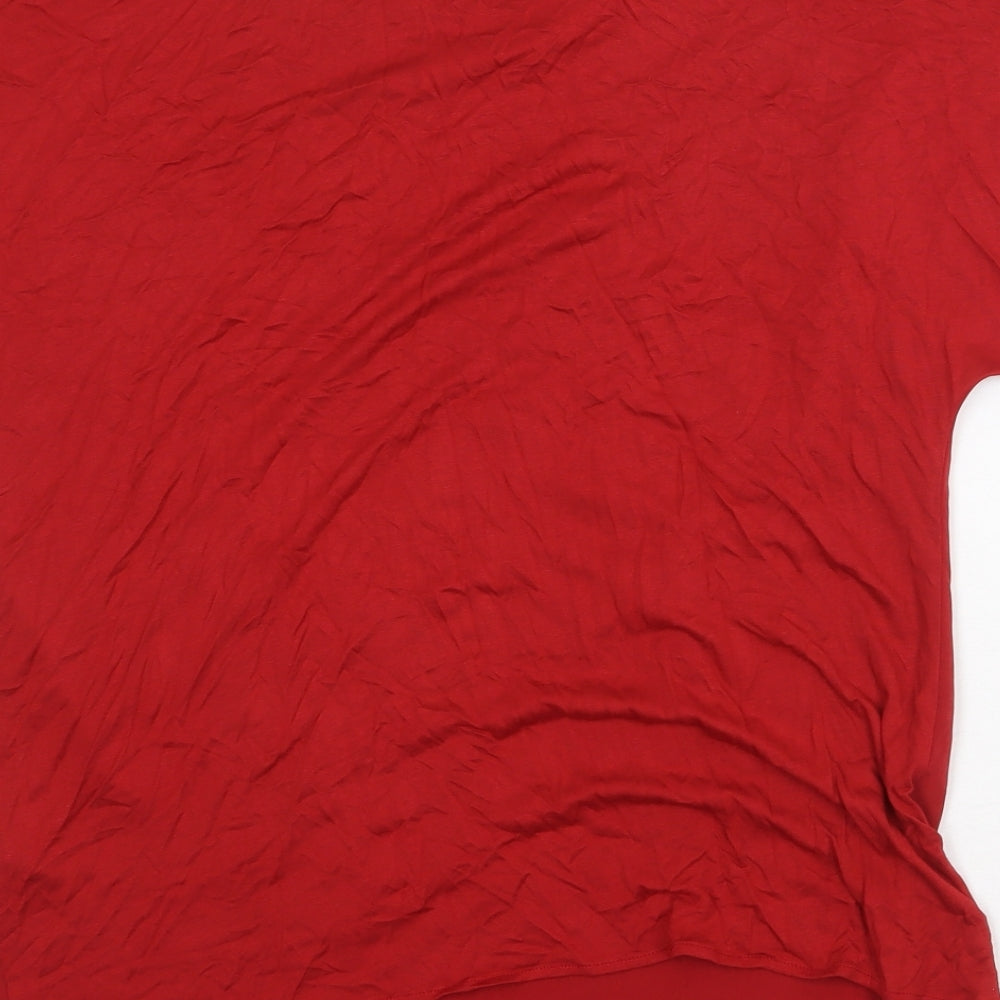 Womens UK Size 10 Marks and Spencer Red Basic Blouse