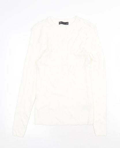 Womens UK Size 10 Marks and Spencer White Pullover Jumper