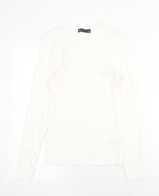 Womens UK Size 10 Marks and Spencer White Pullover Jumper