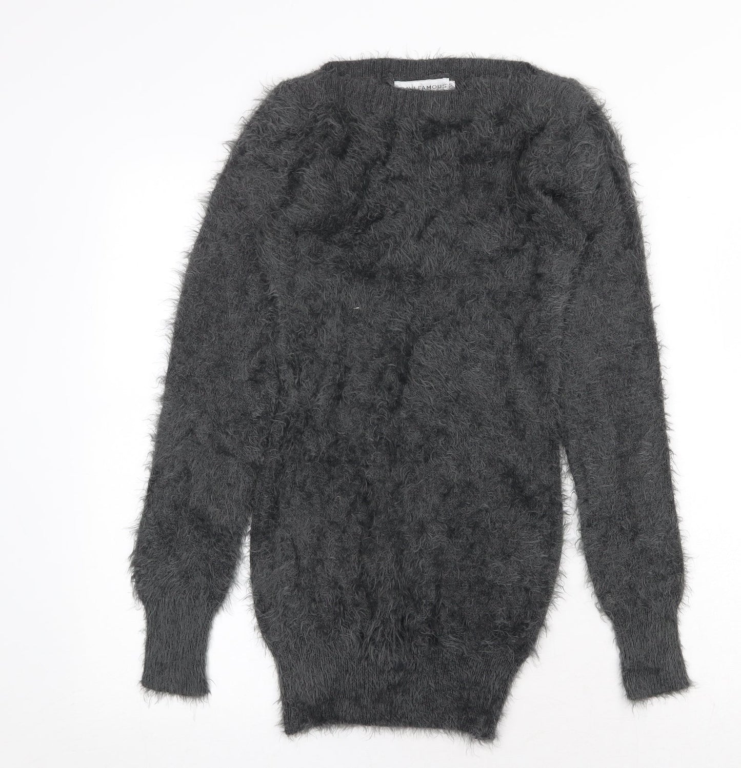 Womens UK Size S Ravi Famous Grey Pullover Jumper
