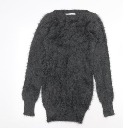 Womens UK Size S Ravi Famous Grey Pullover Jumper