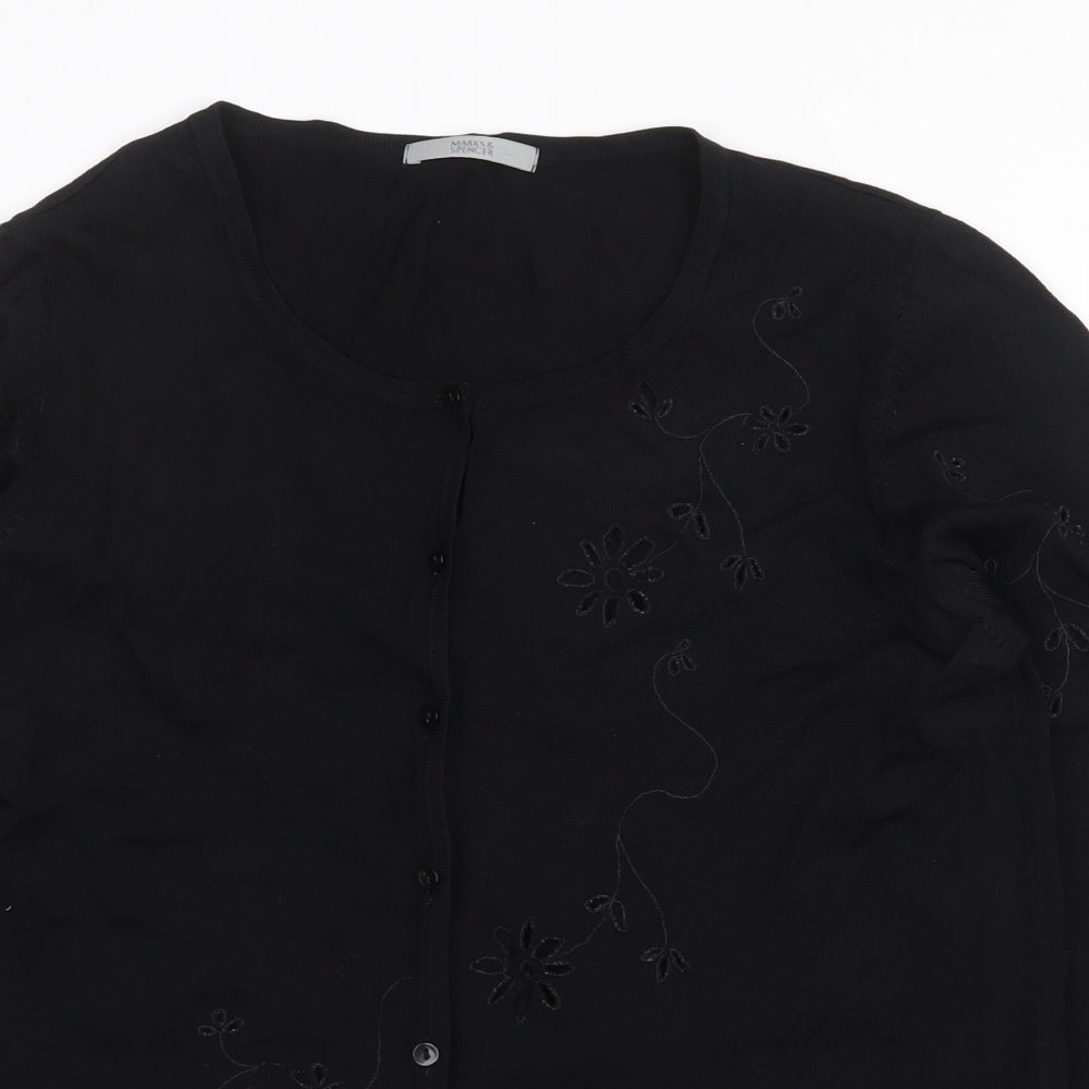 Womens UK Size 16 Marks and Spencer Black Pullover Jumper