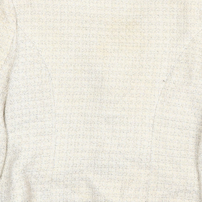 ValleyGirl Womens Beige Jacket Blazer Size 10 Hook & Eye