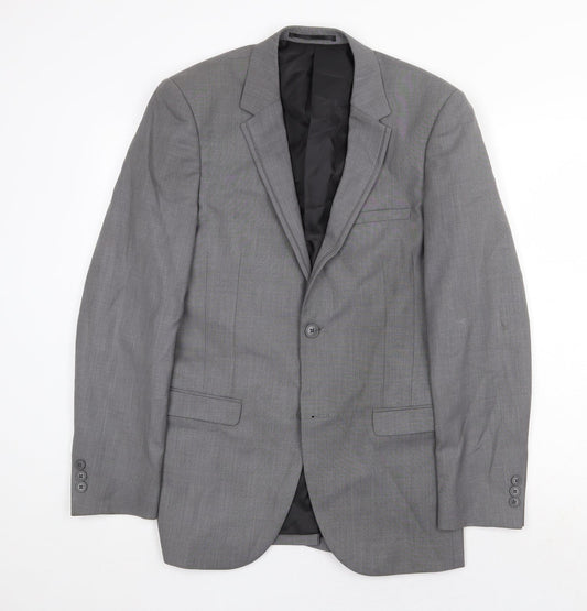 George Mens Grey Polyester Jacket Suit Jacket Size 36 Regular
