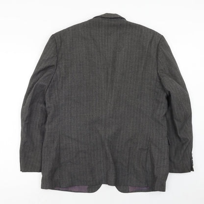 Mens UK Size 42 Preworn Regular Grey Suit Jacket