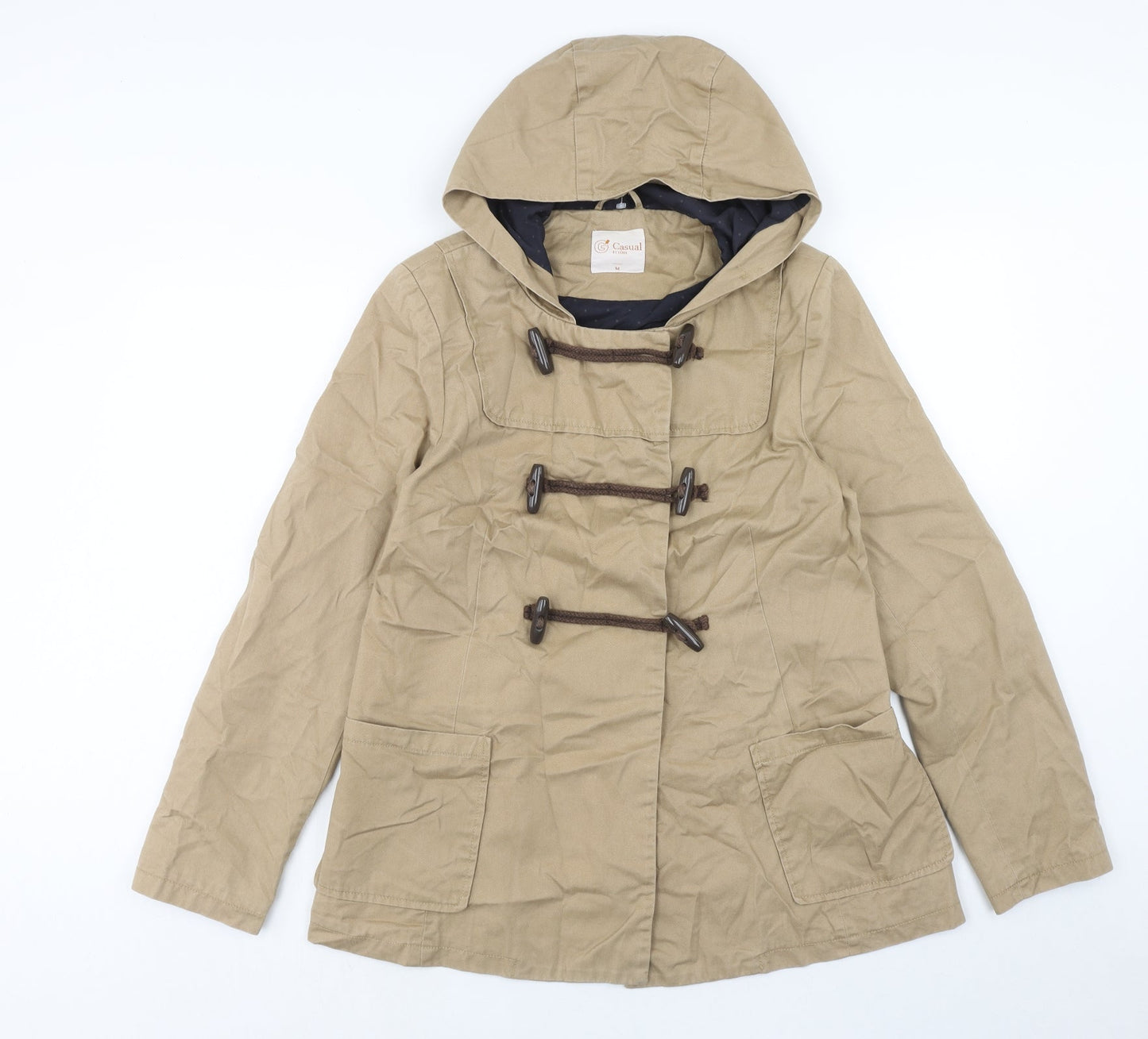 Gemo Womens Beige Jacket Size M Button