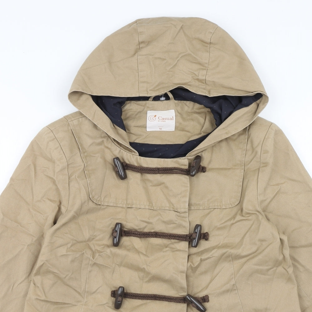 Gemo Womens Beige Jacket Size M Button