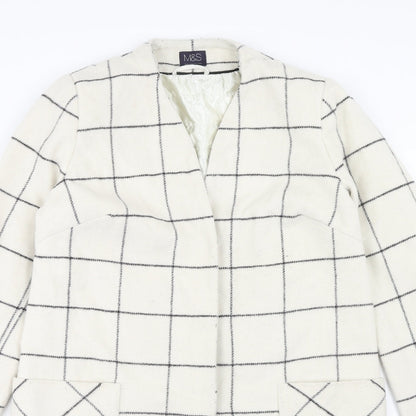 Womens UK Size 8 Marks and Spencer Ivory Overcoat