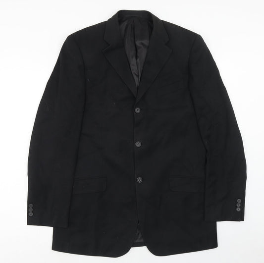 Mens UK Size 40 Milan Regular Black Suit Jacket